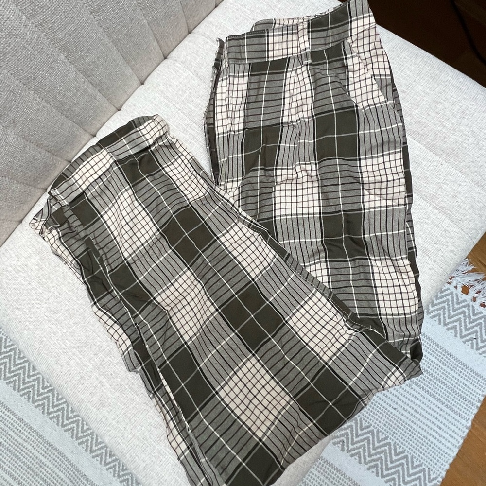 Topshop High Waisted Plaid pants, Dress pants, Size Large